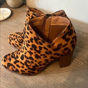Leopard Print Ankle Boots